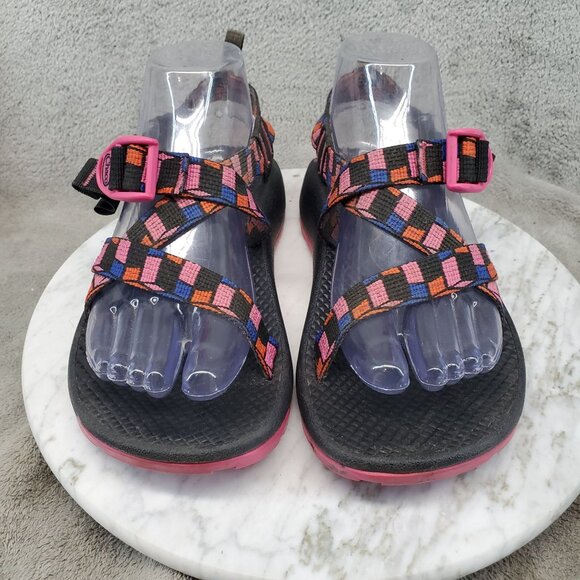 Chaco Shoes Girls Size 6 Pink Synthetic Z/1 Eco Tread Sandals - Picture 3 of 11
